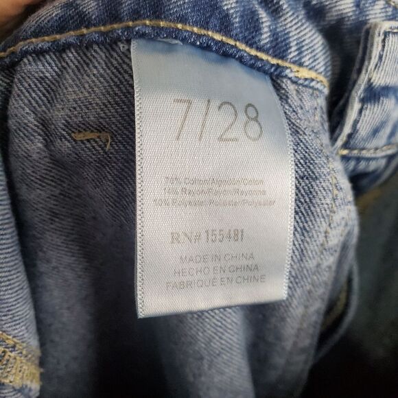 Simple Society Denim Cargo Jeans, Size 7/28 - Picture 8 of 8